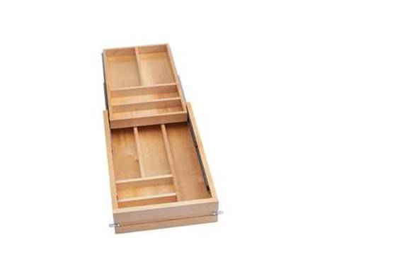 Tiered Combination Drawer for Frameless 15'' Cabinets (No Slides)